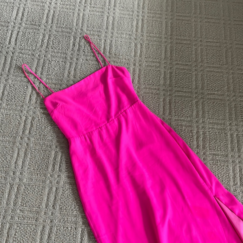 maxi hot pink dress perfect for wedding